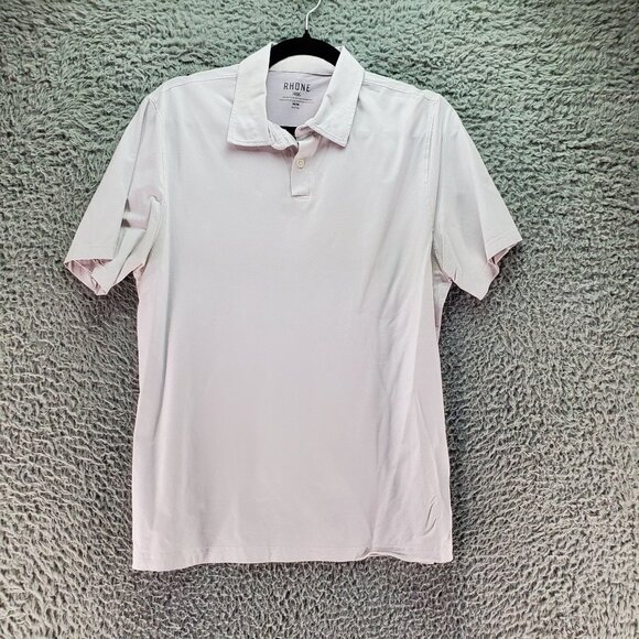 Rhone Shirt Mens Medium White & Multicolor Short Sleeve Polo - Picture 1 of 7